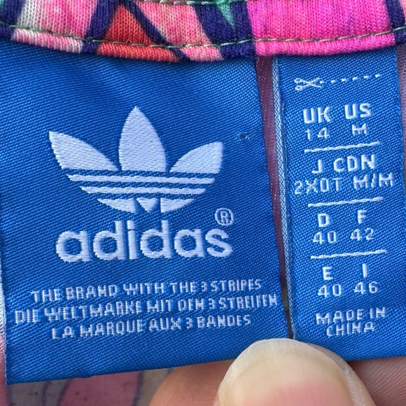 Farm Rio x Adidas colorful neon floral banana logo shirt/ M /Excellent condition - Picture 13 of 15